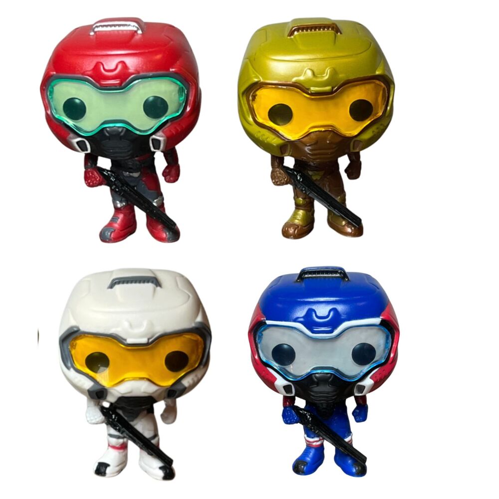 Funko Pop! Doom Guy Figures, Set of 4 - Red, Red & Blue, White, Green #90 Loose